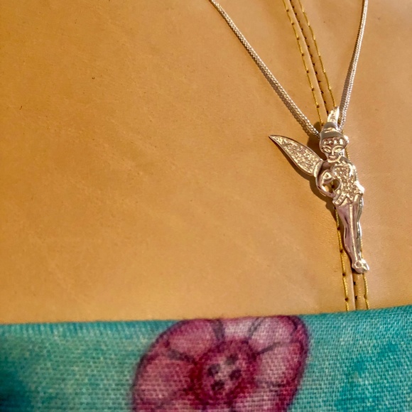 Disney Tinker Bell Sterling Silver Necklace - Picture 4 of 10